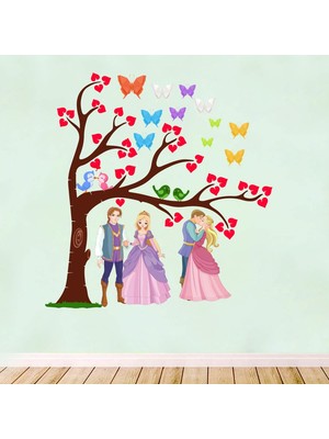 Kt Decoration Aşık Prens ve Prenses Temalı Duvar Sticker Dev Duvar Stickeri