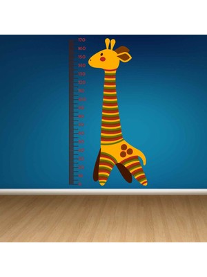Kt Decoration Renkli Sevimli Zürafa Boy Ölçer Gelişim Tablosu Sticker