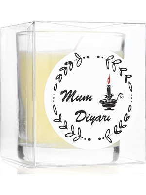 Mum Di̇yarı Bardak Içinde Beyaz Mum