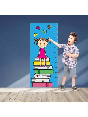 Kt Decoration Kt Decor Kitap Sevgisi Temalı Boy Ölçer Gelişim Tablosu Sticker