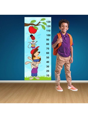 Kt Decoration Sevimli Hayvanlar ve Ağaç Boy Ölçer Gelişim Tablosu