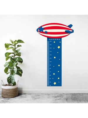 Kt Decoration Kt Decor Gökyüzü ve Balon Boy Ölçer Çocuk Odası Duvar Sticker