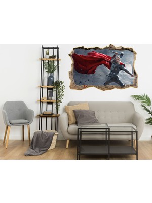 Kt Decoration Kt Decor Thor 3D Çocuk Odası Duvar Sticker
