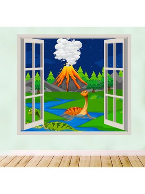 Kt Decoration Sevimli Dinolar 3D Çocuk Odası Duvar Sticker