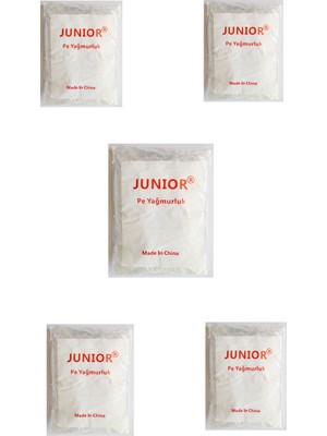 Junıor Tek Kullanımlık Şeffaf Yağmurluk - 5'li Paket