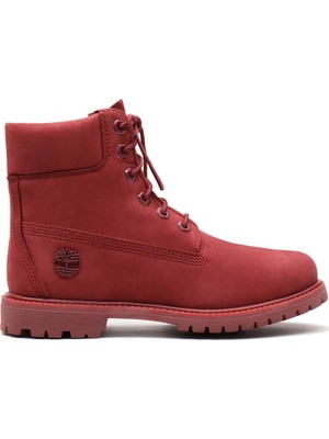 Timberland 6 in Premium Kadın Bot Kırmızı