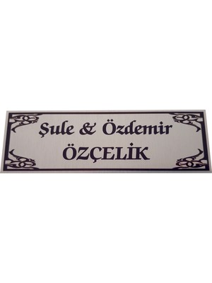 Umut Reklam Kapı Isimliği Model 16 (Gümüş)