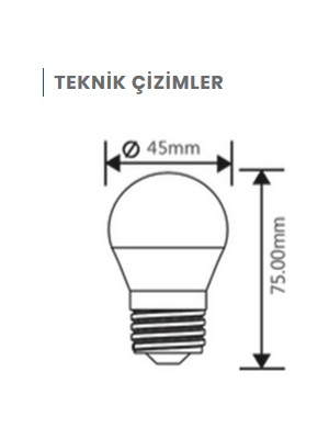 Braytron 5 W E-27 Duy 3000 K Gunışığı Işık Mini LED Ampul - BA11-0520