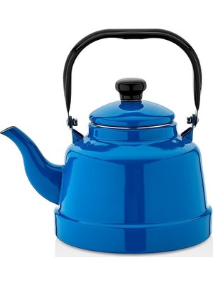 Ebru Eç-16 Emaye Mavi Demlik Çaydanlık