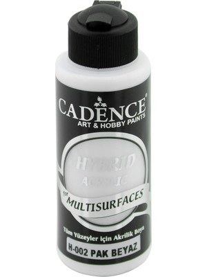 Cadence H002 Pak Beyaz Multisurface Akrilik Boya Yüksek Kapatma Gücüyle 120 ml