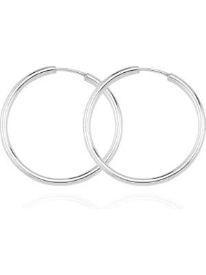 Glorria Gümüş 4,5 Cm Halka Küpe