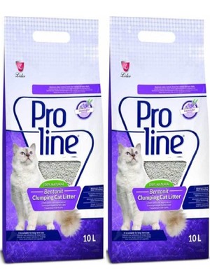 Pro Line Lavanta Kokulu Topaklaşan Kedi Kumu 10 Lt (2 Adet)