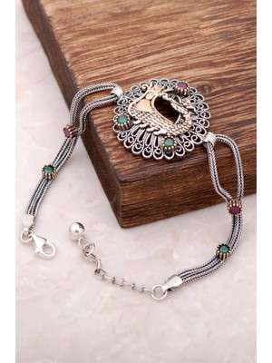 Sümer Telkari Şahmeran Tasarımlı Elişi Telkari Gümüş Bileklik 2935