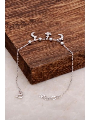 Sümer Telkari Ay Yıldız Tasarım Gümüş Bileklik 3167