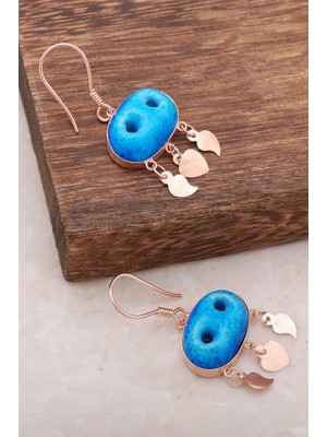 Sümer Telkari Süryani Nazar Boncuğu Rose Gümüş Küpe 1907