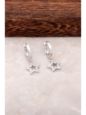 Sümer Telkari Yıldız Tasarımlı Gümüş Halka Küpe 4437