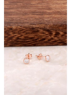 Sümer Telkari Rose Tasarım Mini Gümüş Küpe 4587