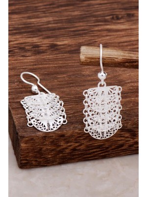 Sümer Telkari Sallantılı Gümüş Küpe 4617