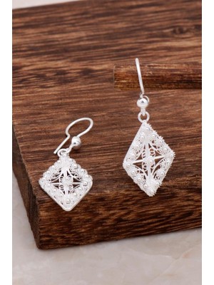 Sümer Telkari Tasarım Gümüş Küpe 4635