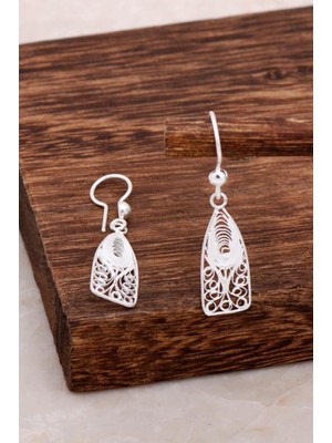 Sümer Telkari Tasarım Gümüş Küpe 4641