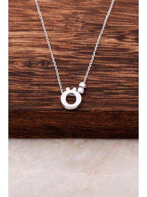 Sümer Telkari Ö Harfli Tasarım Gümüş Kolye 3829