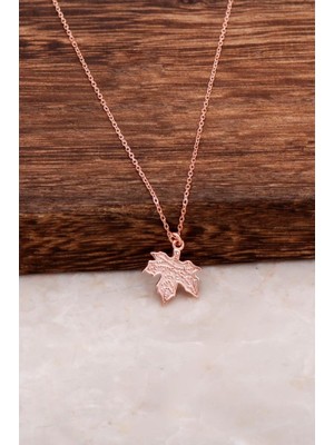 Sümer Telkari Çınar Yaprağı Tasarım Gümüş Kolye 6515