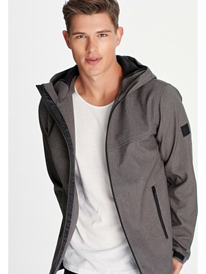 Mavi Erkek Kapüşonlu Gri Ceket 010196-29726