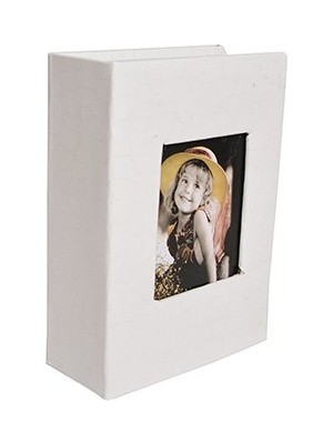 100'lük Pencereli 10x15 Deri Fotoğraf Albümü Krem