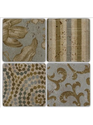 Oscar Stone Doğaltaş Bardak Altlığı  4'lü Set 10 x 10 cm