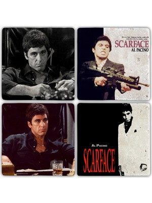 Oscar Stone Doğaltaş Bardak Altlığı  4'lü Set 10 x 10 cm