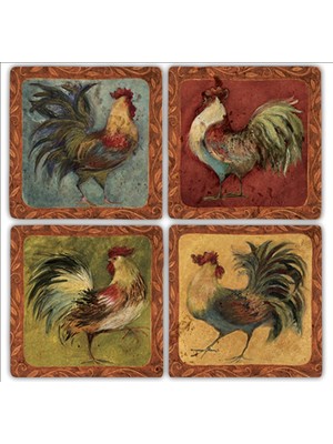 Oscar Stone Doğaltaş Bardak Altlığı  4'lü Set 10 x 10 cm