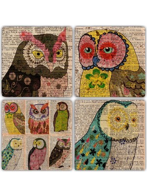 Oscar Stone Doğaltaş Bardak Altlığı - 4'lü Set 10 x 10 cm