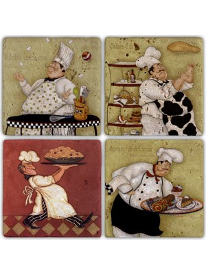 Oscar Stone Doğaltaş Bardak Altlığı - 4'lü Set 10 x 10 cm