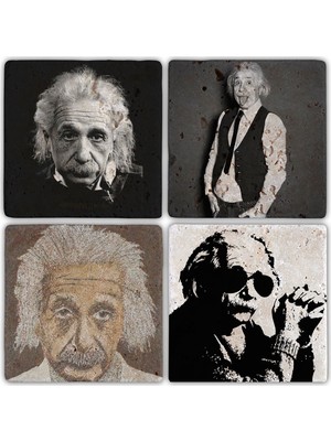 Oscar Stone Doğaltaş Bardak Altlığı - 4'lü Set 10 x 10 cm