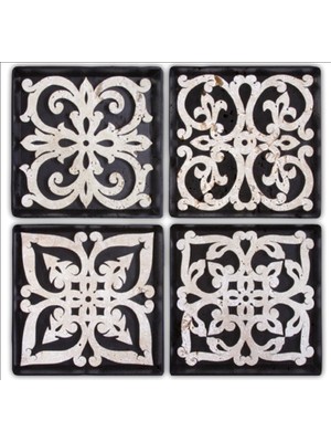Oscar Stone Doğaltaş Bardak Altlığı - 4'lü Set 10 x 10 cm
