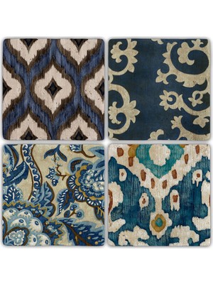 Oscar Stone Doğaltaş Bardak Altlığı - 4'lü Set 10 x 10 cm