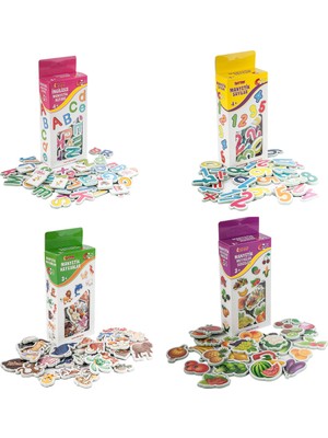 Diytoy Eğitici Manyetik Eğitim Seti İngilizce Alfabe Harfler + Sayılar + Hayvanlar + Meyveler ve Sebzeler