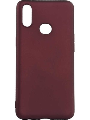 Case Street Samsung Galaxy A10s Kılıf Premier Silikon Esnek Koruma + Nano Glass Mürdüm