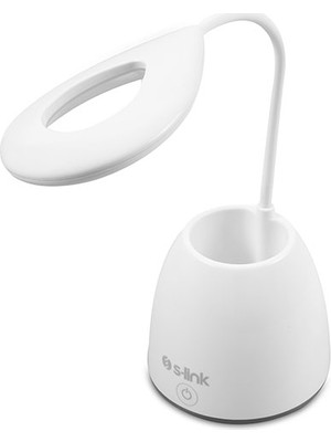 S-Link SL-8715 Beyaz 19 LED Şarjlı 1200 Mah Taşınabilir Masa Lambası