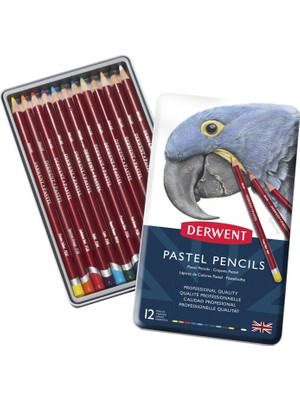 Derwent Pastel Pencil 12'li Teneke Kutu Pastel Kalem Seti