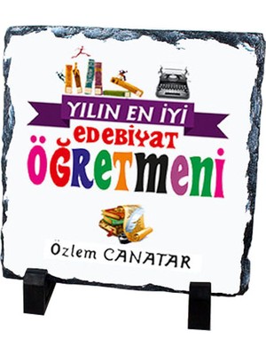 Hediye Panayırı Edebiyat Öğretmenine Özel Hediye Doğal Taş Baskı