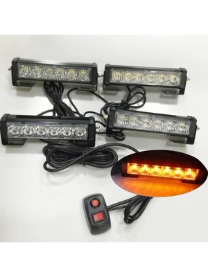 Space Power Ledli Çakar Lamba 4'lü Sarı 12V LAPA194-1