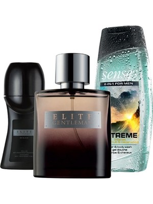Avon Elite Gentleman Edt 75 ml Rollon Duş Jeli 3 Lü Set