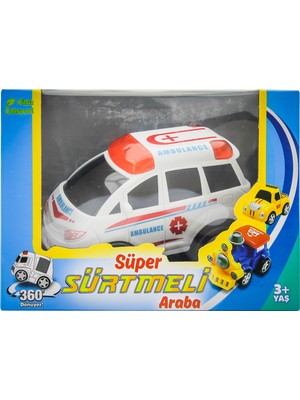 MEGA Oyuncak Süper Sürtmeli Kırılmaz Ambulans