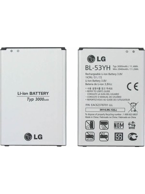 Lg G3 D855 D850 Batarya Pil, BL-53YH Sıfır Ürün