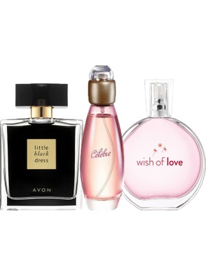 Avon Little Black Dress 50 ml + Avon Celebre 50 ml + Avon Wish Of Love 50 ml