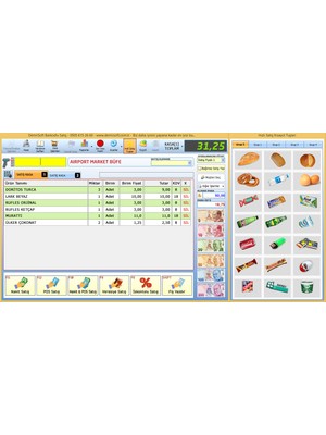 DemirSoft Hızlı Satış Sistemi Dokunmatik Ekran