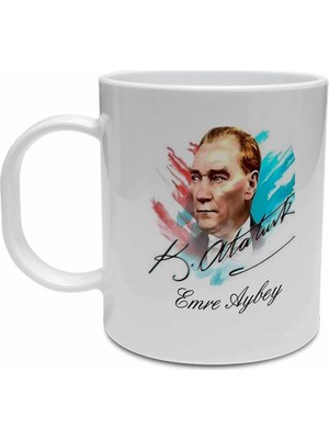 Vebudur Kişiye Özel Atatürk Imza Tasarımlı Kupa