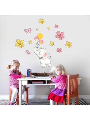 Artikel Sevimli Fil Duvar Sticker Çocuk Odası Sticker Duvar Dekorasyonu