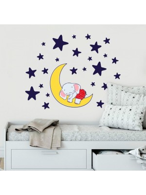 Artikel Uyuyan Fil Duvar Sticker Çocuk Odası Sticker Duvar Dekorasyonu